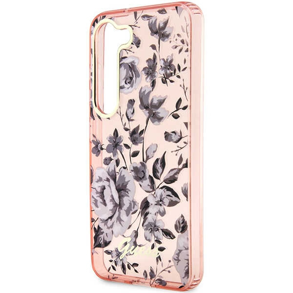 Etui Guess Guhcs23shcfwsp S23 S911 Różowy/pink Hardcase Flower Collection Case