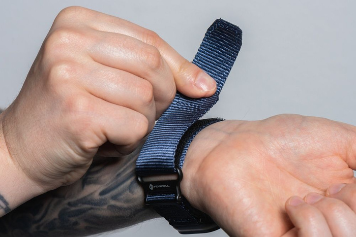 Pasek do Apple Watch Forcell F-Design FA05 rzep nylon 42 / 44 / 45 / 49 mm niebieski