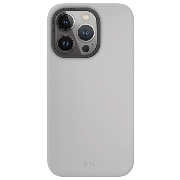 Etui UNIQ etui Lino Hue iPhone 15 Pro 6.1" Magclick Charging jasnoszary/chalk grey Case