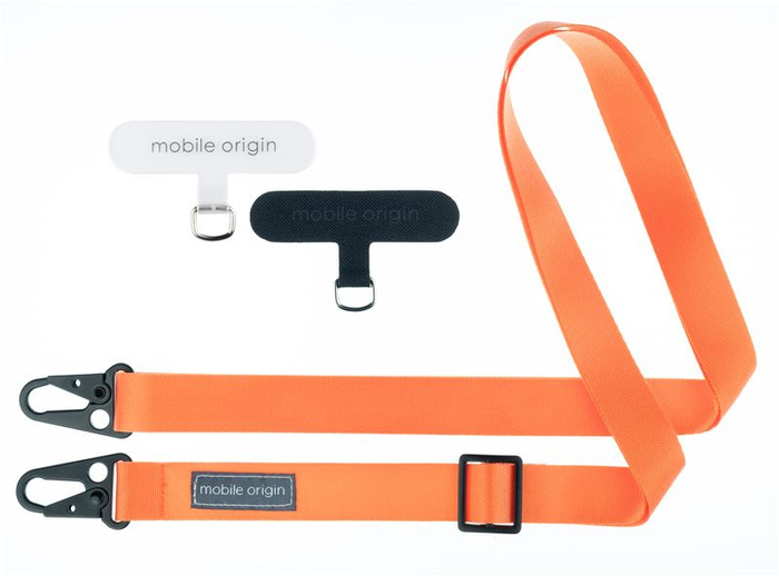 Mobile Origin Lanyard tape 25mm, Orange, 84 - 165cm