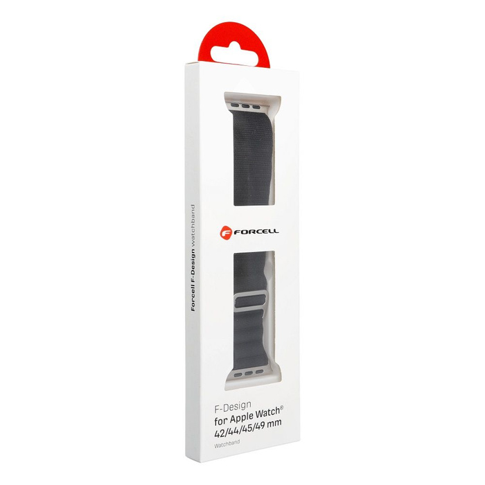 FORCELL F-DESIGN FA13 pasek do APPLE Watch 42 / 44 / 45 / 49 mm czarny