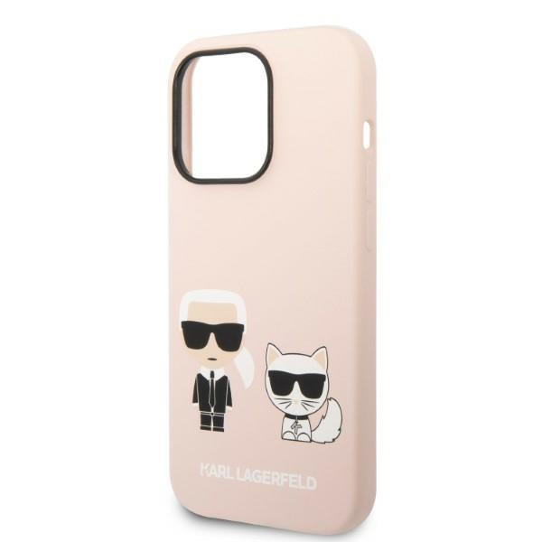 Etui KARL LAGERFELD Apple iPhone 14 Pro Max Silicone Karl & Choupette Magsafe Jasnoróżowy Hardcase