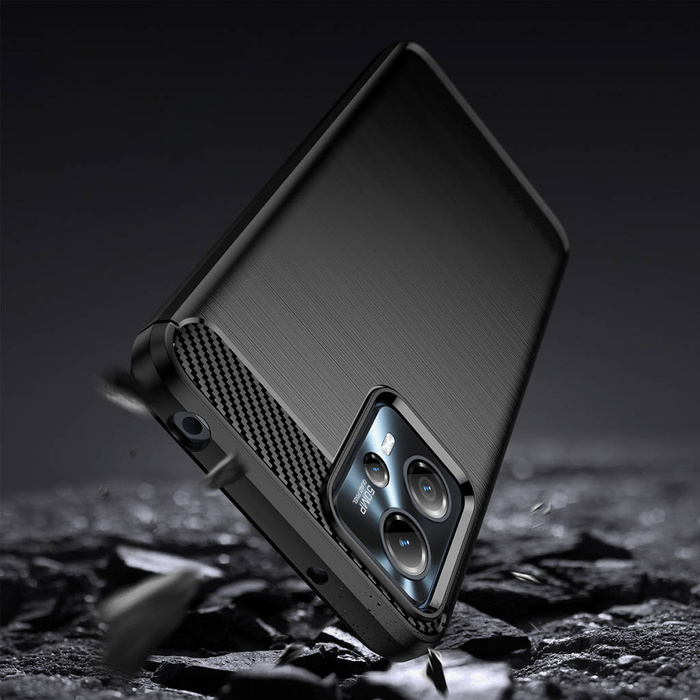 Etui Carbon Case etui Motorola Moto G13 elastyczny silikonowy karbonowy pokrowiec czarne Case