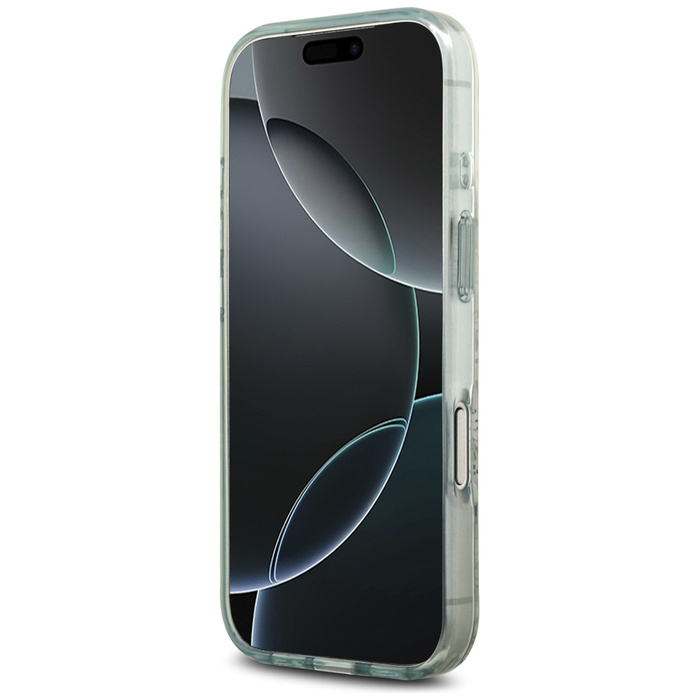 Etui Guess IML Flower & Tonal Circle     MagSafe do iPhone 17 Pro zielony