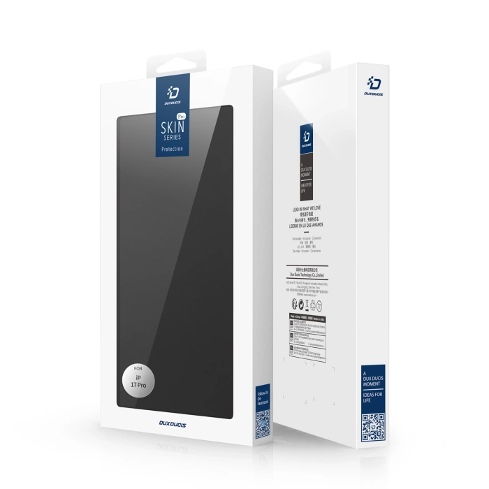 Etui Dux Ducis Skin Pro na iPhone 17 z klapką i miejscem na kartę - czarne