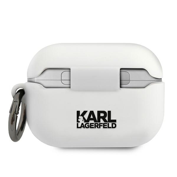 Etui KARL LAGERFELD Apple AirPods Pro Silicone Ikonik Biały Case