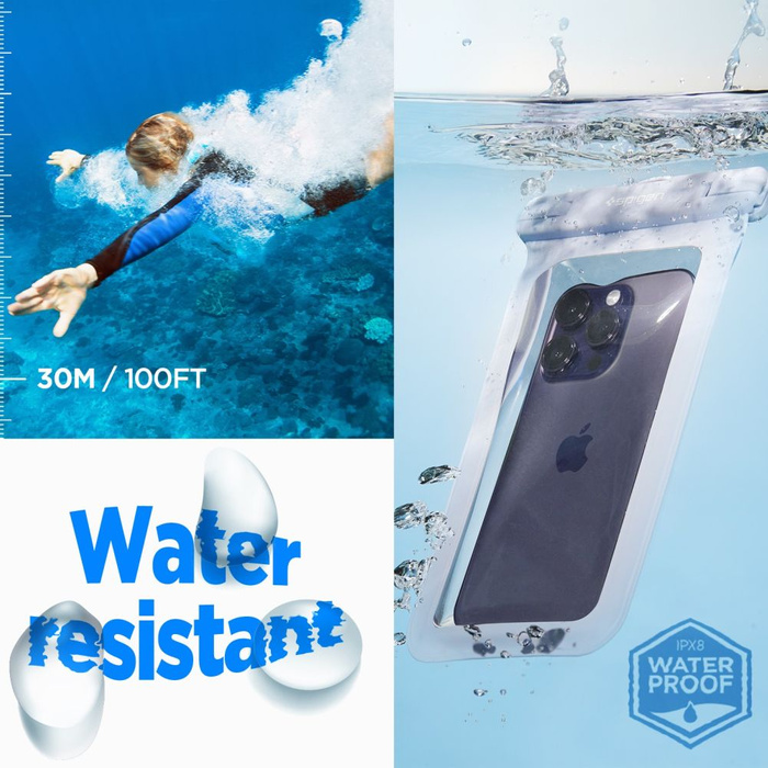 Etui Spigen A601 Universal Waterproof Case Aqua Blue Case