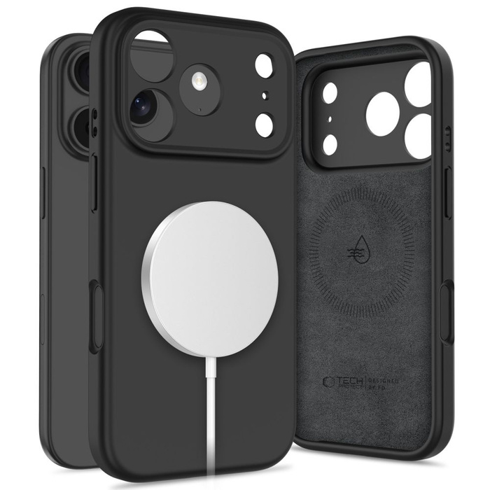 ETUI TECH-PROTECT IPHONE 17 PRO SILICONE MAGSAFE CZARNE