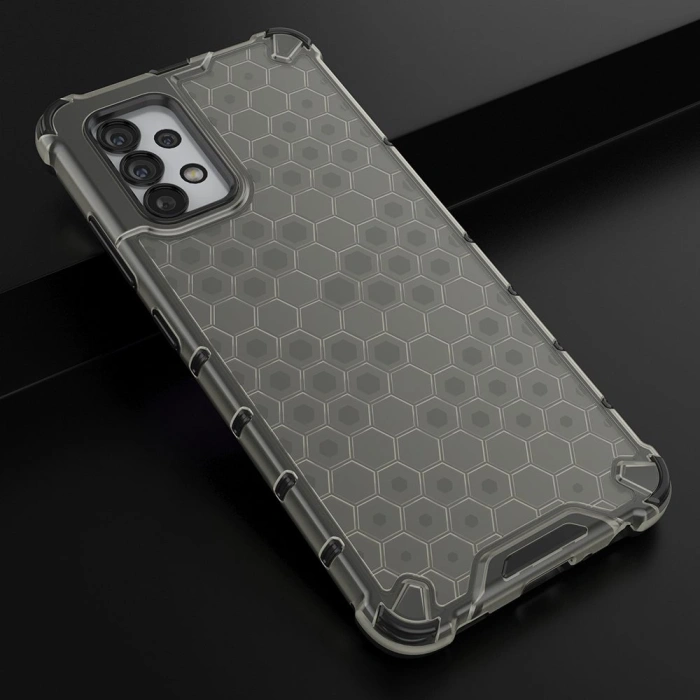 Honeycomb etui pancerny pokrowiec z żelową ramką Samsung Galaxy A03s (166,5) czarny