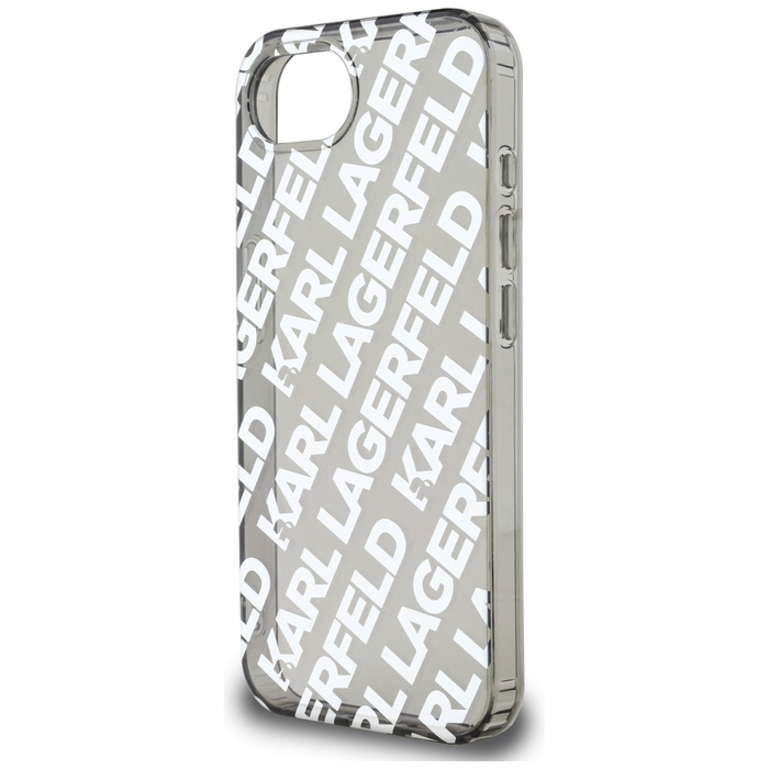 Etui Karl Lagerfeld IML Repeat Logo do   iPhone 16e srebrny