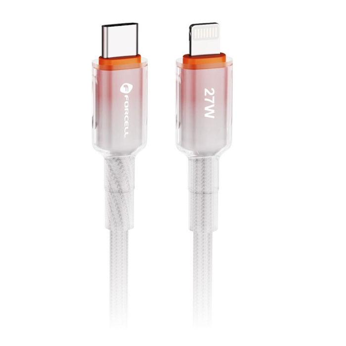 Kabel USB C do Lightning Forcell F-Energy PD 3A 27W Gradient 1 m C356 biały