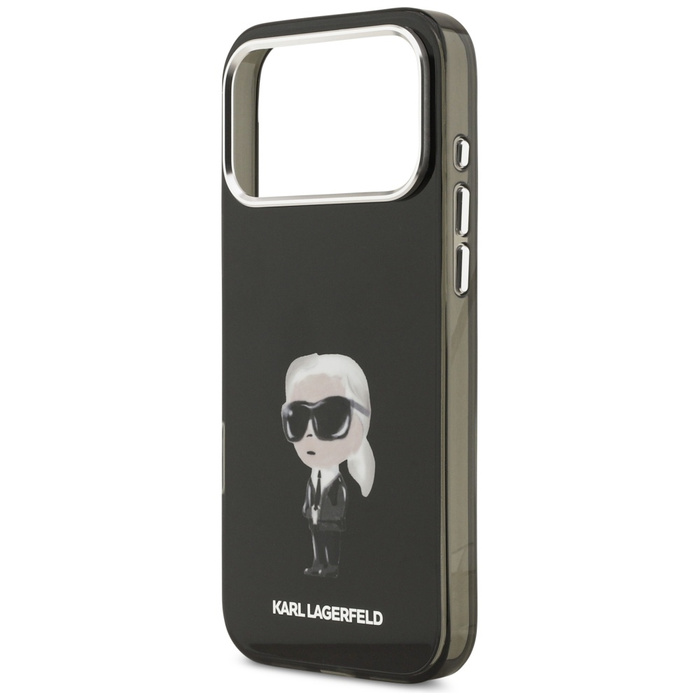 Etui Karl Lagerfeld IML Aquarelle Karl   & Logo MagSafe do iPhone 17 Pro Max czarny