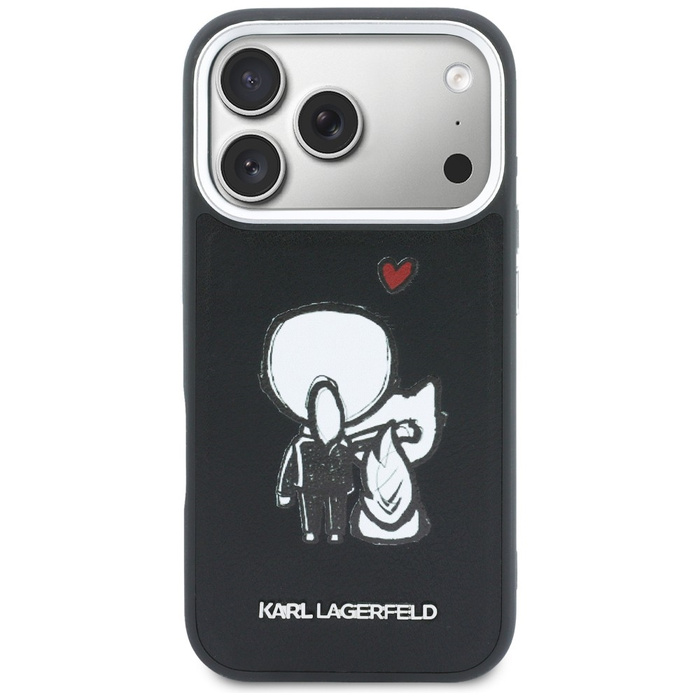 Etui Karl Lagerfeld Karl & Choupette     Back Logo MagSafe do iPhone 17 Pro Max czarny