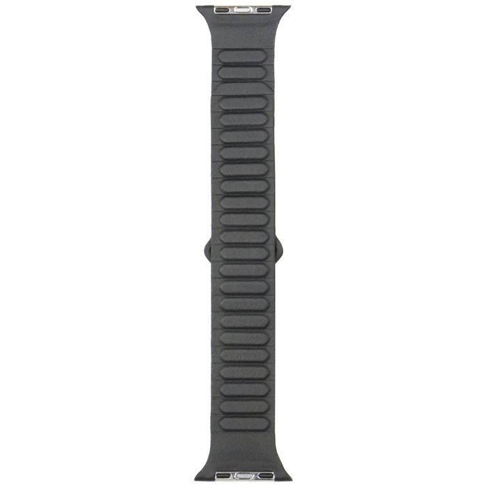 Pasek Audi Logo Synthetic Leather        Magnetic Ring do Apple Watch 44/45/46/49mm czarny