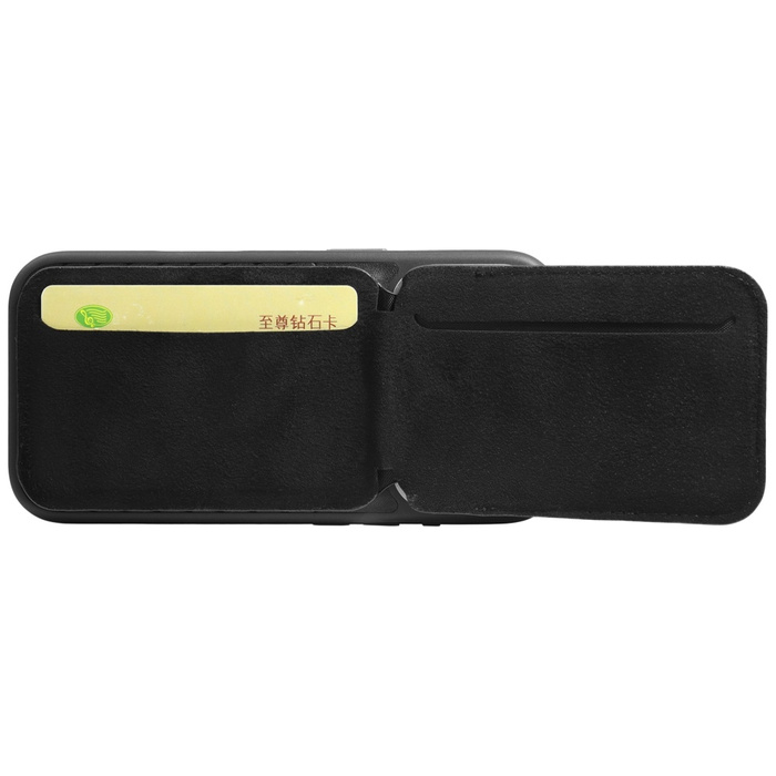 Audi Leather Wallet Card Slot Stand czarny/black MagSafe AU-MSCH-GT/D3-BK