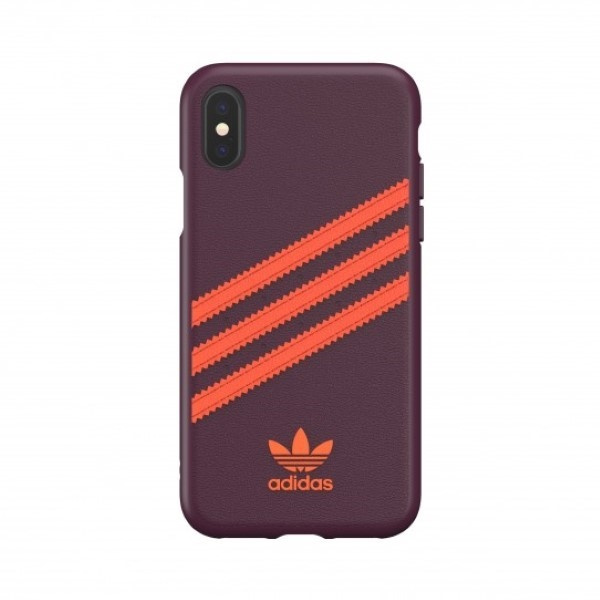 Etui Adidas OR Moulded PU iPhone X/XS bordowo-pomarańczowy/maroon-orange 40561