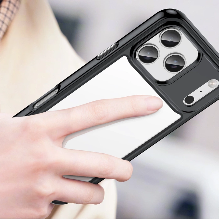 Etui Outer Space iPhone 17 Pro Czarne Przezroczyste