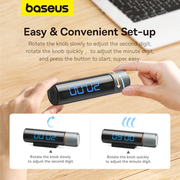 BASEUS zegarek elektroniczny magnetyczny (odlicznik) Heyo czarny L60448003111-00