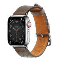 Pasek Strap Leather skórzany pasek Apple Watch Ultra, SE, 8, 7, 6, 5, 4, 3, 2, 1 (49, 45, 44, 42 mm) opaska bransoleta ciemnobrązowy