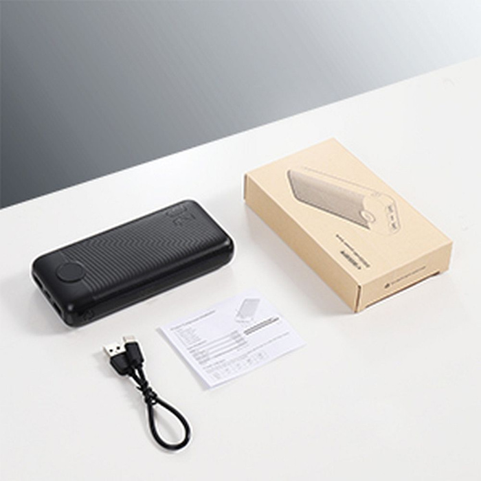 VEGER powerbank 20000 mAh PD QC3.0 2A 20W L20S (VP2039PD / W2039PD) czarny