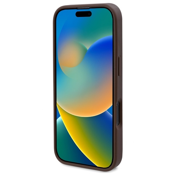 Guess GUHMP16LP4ROPEMCW iPhone 16 Pro     6.3" brązowy/brown hardcase 4G Flowers Print MagSafe