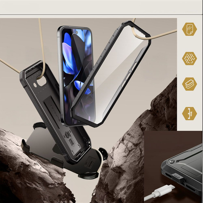 SUPCASE UNICORN BEETLE PRO GOOGLE PIXEL 9A BLACK