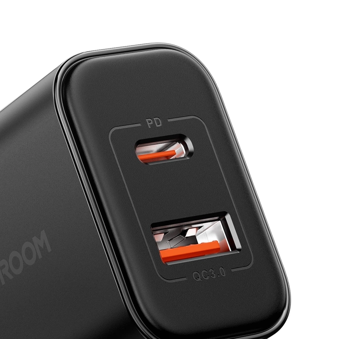 Ładowarka EU Joyroom JR-TCF05 20W USB-A USB-C + kabel USB-C - czarna
