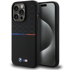 Etui Bmw Bmhmp15l22smpk Iphone 15 Pro 6.1" Czarny/black Hardcase M Silicone Pattern Magsafe Case