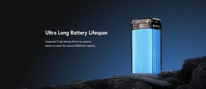 VEGER powerbank 50000 mAh PD QC3.0 5A 22,5W Tank Lite (W5001) czarny