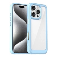 Etui Outer Space Case na iPhone 16e pokrowiec z elastyczną ramką - niebieskie
