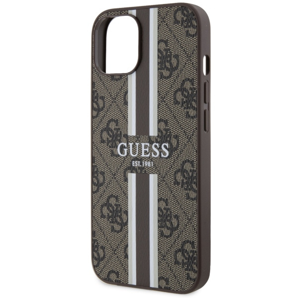 Etui Guess GUHMP14MP4RPSW iPhone 14 Plus 6,7" brązowy/brown hardcase 4G Printed Stripes MagSafe Case