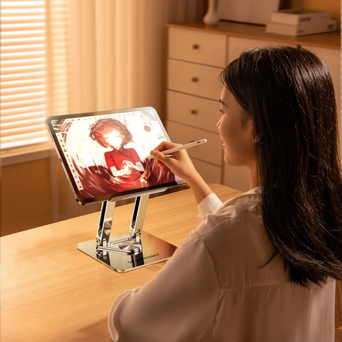 Podstawka pod laptopa Wozinsky WRS-CPY84SS aluminiowa + Gratis! podstawka do smartfona - srebrna