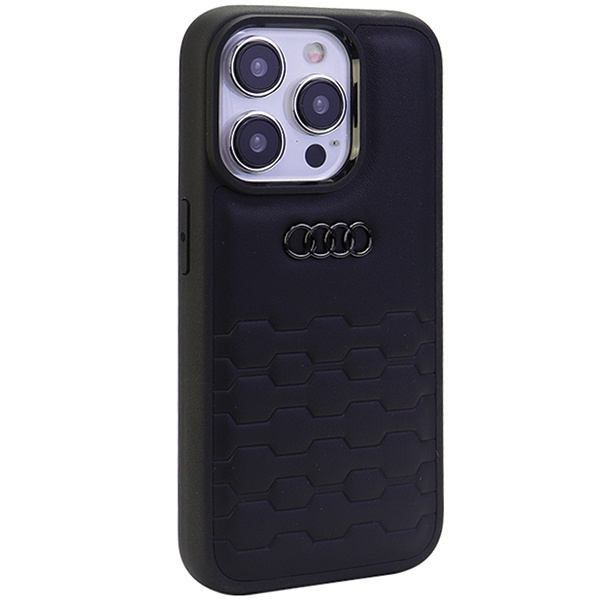 Audi GT Synthetic Leather iPhone 15 Pro6.1"czarny/black hardcase AU-TPUPCIP15P-GT/D2-BK
