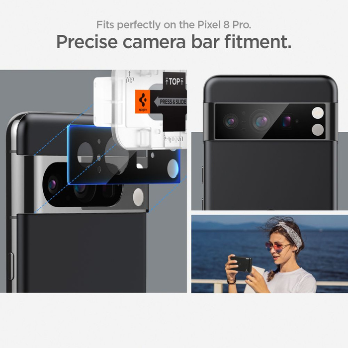 Osłona Aparatu Spigen Optik.tr ”ez Fit” Camera Protector 2-pack Google Pixel 8 Black