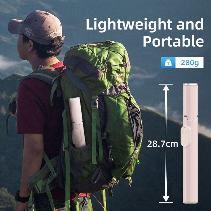 SELFIE STICK STATYW TECH-PROTECT BLUETOOTH RÓŻOWY L09S