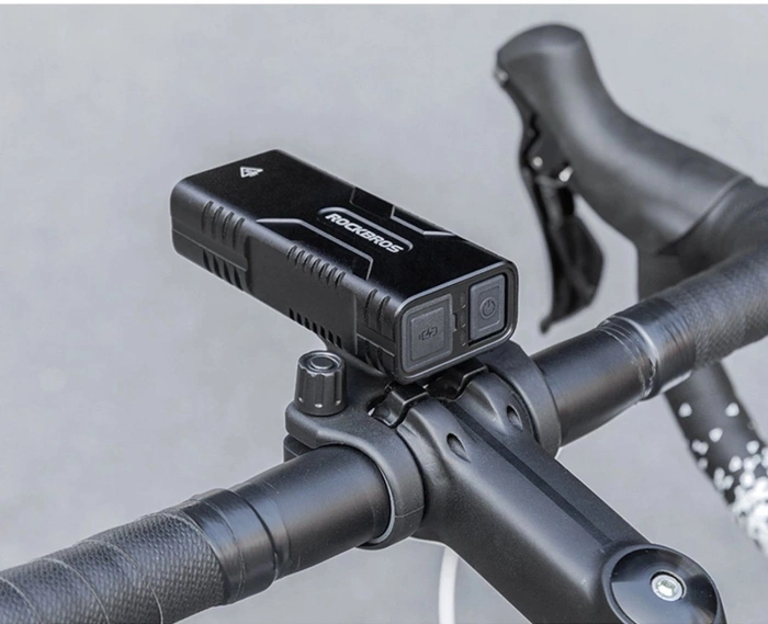 Lampka rowerowa Rockbros 24310002001 850 lm z funkcją powerbanku + kabel USB-C - USB-A - czarna