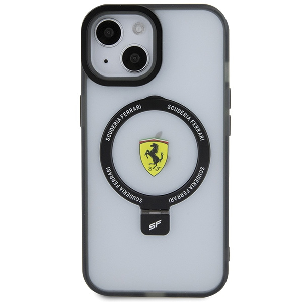 Etui Ferrari FEHMP15MUSCAH iPhone 15 Plus / 14 Plus 6.7" transparent hardcase Ring Stand 2023 Collection MagSafe Case