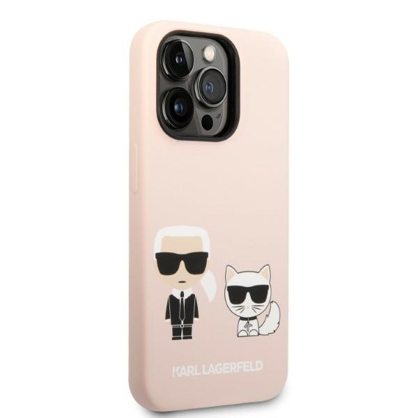 Etui KARL LAGERFELD Apple iPhone 14 Pro Max Silicone Karl & Choupette Magsafe Jasnoróżowy Hardcase