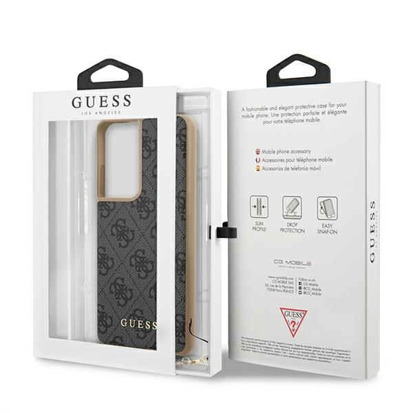 Guess GUHCS21LGF4GGR S21 Ultra G998szary/grey hardcase 4G Charms Collection