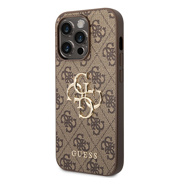 Etui Guess GUHCP15X4GMGBR iPhone 15 Pro Max 6.7" brązowy/brown hardcase 4G Big Metal Logo Case
