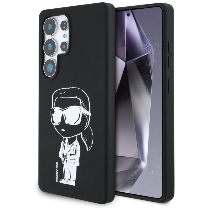 Etui Karl Lagerfeld Silicone Graffiti     Ikonik Printed Logo MagSafe do Samsung Galaxy S25 Ultra czarny