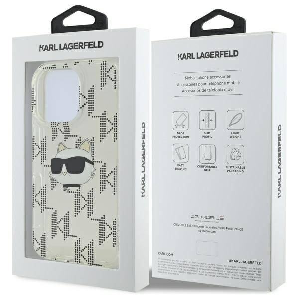 Etui Karl Lagerfeld iPhone 16 Pro Max 6.9" przezroczysty/transparent hardcase IML Choupette Head Electroplated