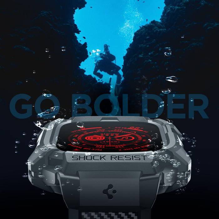 Pasek Spigen Rugged Armor ”pro” Apple Watch Ultra 1 / 2 (49 Mm) Dark Grey