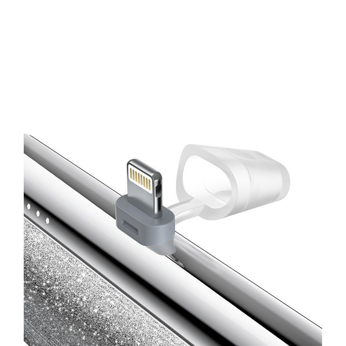 VEGER powerbank 5000 mAh z wbudowanym złączem Lightning PD QC3.0 2,4A 12W PlugOn (W0573P) srebrny