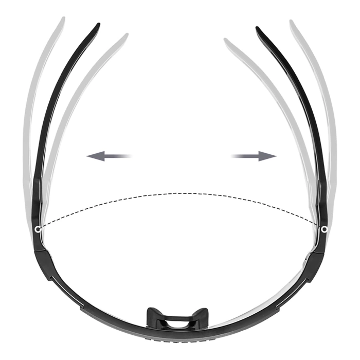 Okulary rowerowe Rockbros fotochromowe, z ochroną UV i wkładką korekcyjną - czarne