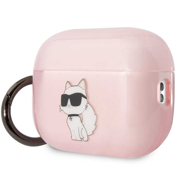 Etui Karl Lagerfeld KLAP2HNCHTCP Airpods Pro 2 cover różowy/pink Ikonik Choupette Case