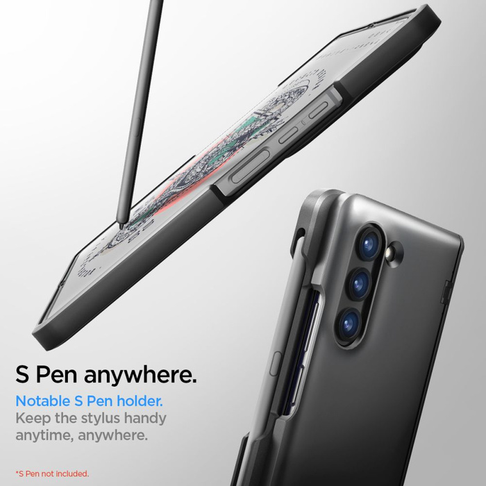 Etui Spigen Slim Armor Pro Pen Galaxy Z Fold 5 Black Case