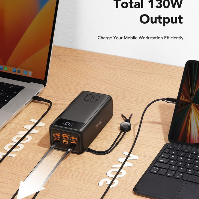 VEGER powerbank 56000 mAh PD QC3.0 5A 130W Tank Boost (W5001C) czarny