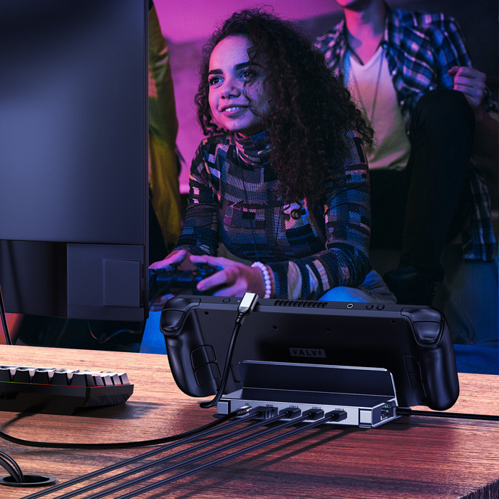 HUB Choetch M52 do Steam Deck USB-C - USB-C PD/USB-A/HDMI/RJ45 - szary