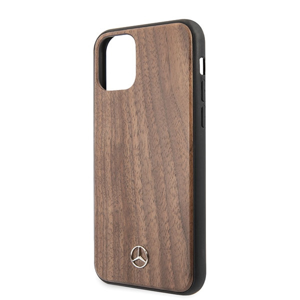 Etui MERCEDES Apple iPhone 11 Pro Max Wood Line Walnut Brązowy Case